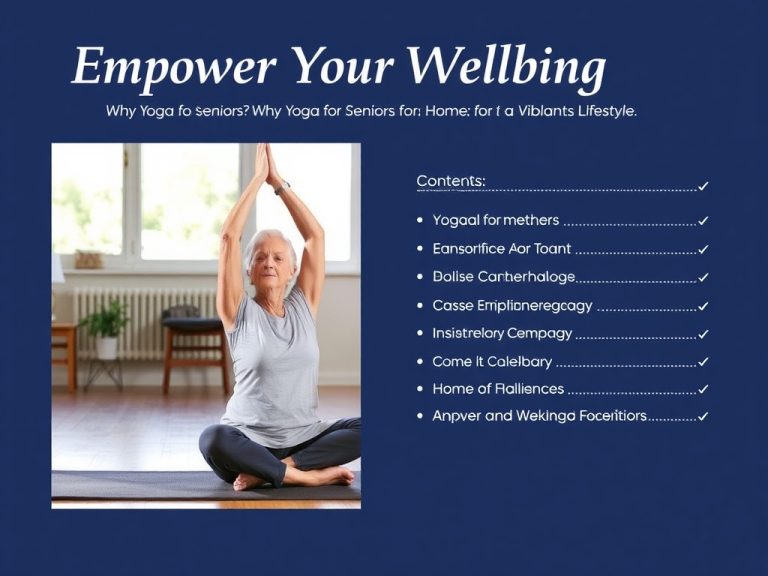 Empower Your Wellbeing: Yoga for Seniors for Seniors at Home for a Vibrant Lifestyle