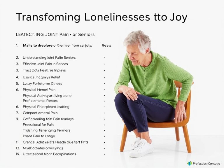Transforming Loneliness into Joy: Effective Joint Pain Relief for Seniors Living Alone