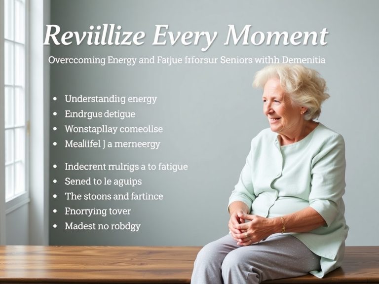 Revitalize Every Moment: Overcoming Energy and Fatigue for Seniors with Dementia