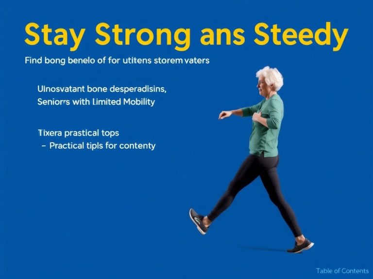 Stay Strong and Steady: Innovative Bone Density Exercises for Seniors with Limited Mobility to Thrive