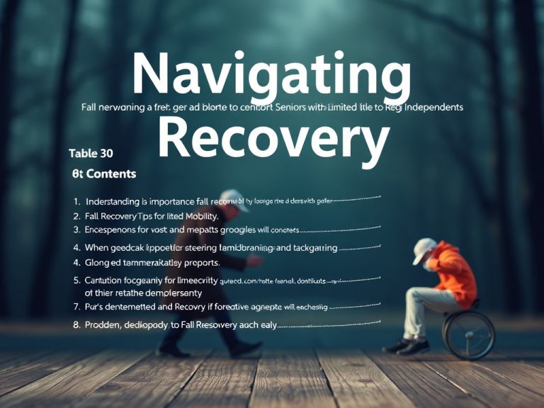 Navigating Recovery: Empowering Fall Recovery Tips for Seniors with Limited Mobility to Regain Independence