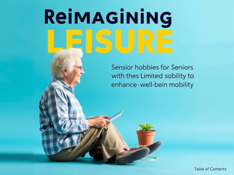 Reimagining Leisure: Top Senior Hobbies for Seniors with Limited Mobility to Enhance Well-Being and Connection